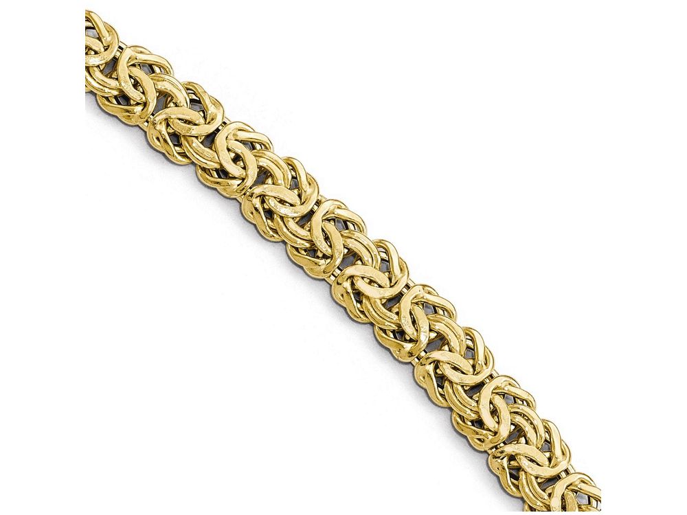 FJC Finejewelers 14k Yellow Gold Polished Fancy Link With Black Onyx Toggle Bracelet