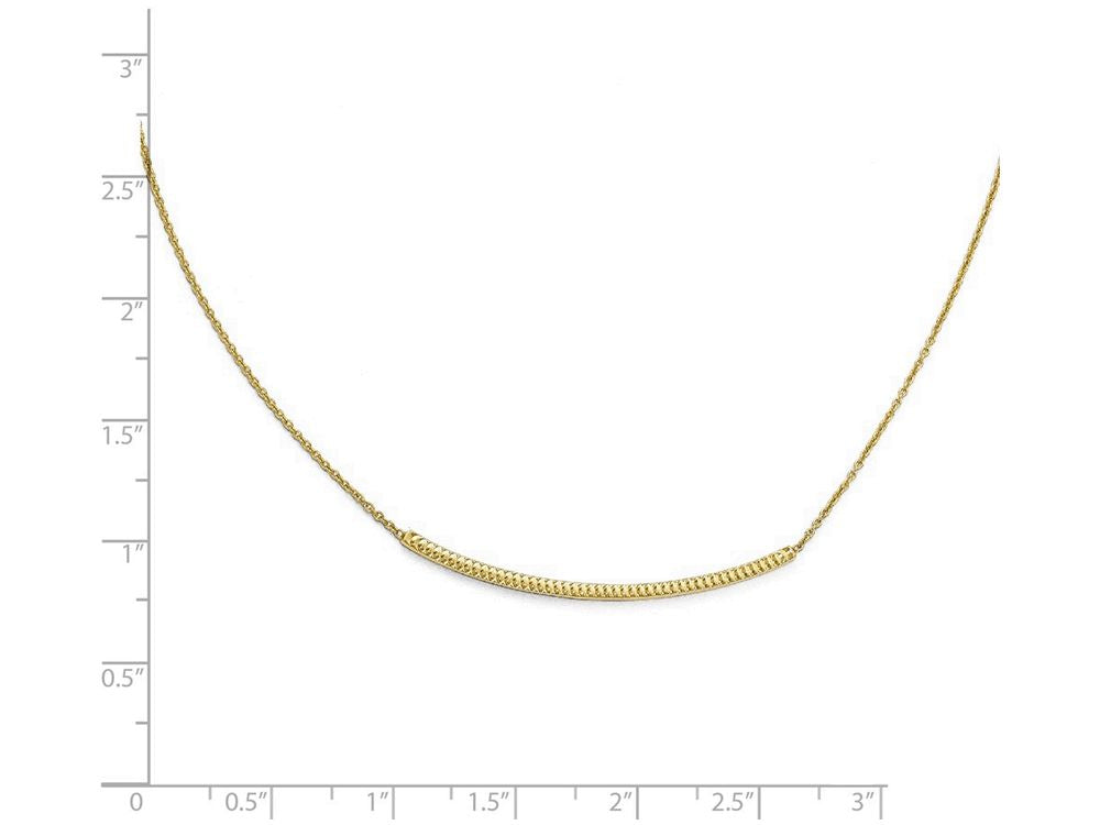 FJC Finejewelers 14k Yellow Gold Polished Bright Cut With 2in Ext. Necklace