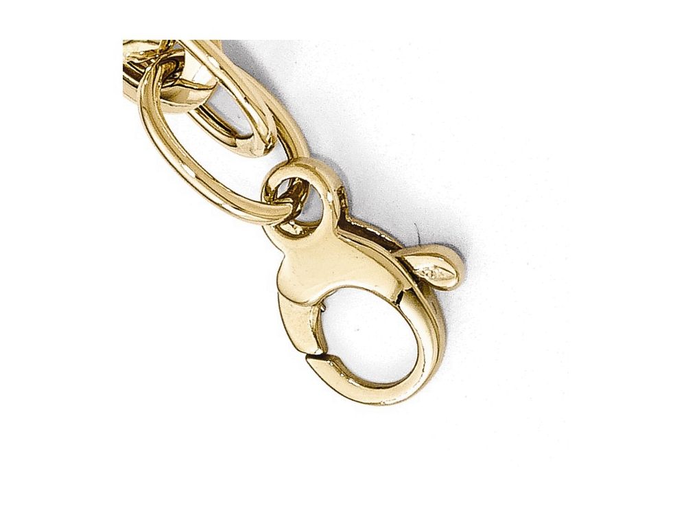 FJC Finejewelers 14 kt Two Tone Gold Polished Bright Cut Fancy Link Bracelet