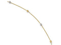 FJC Finejewelers 14 kt Two Tone Gold Polished Bright Cut With 1in Ext. Anklet