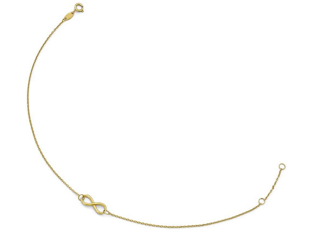 FJC Finejewelers 14k Yellow Gold Polished Infinity With 1in Ext. Anklet