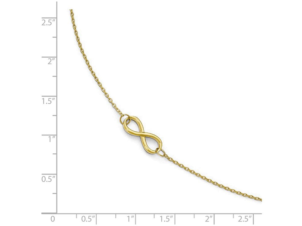 FJC Finejewelers 14k Yellow Gold Polished Infinity With 1in Ext. Anklet