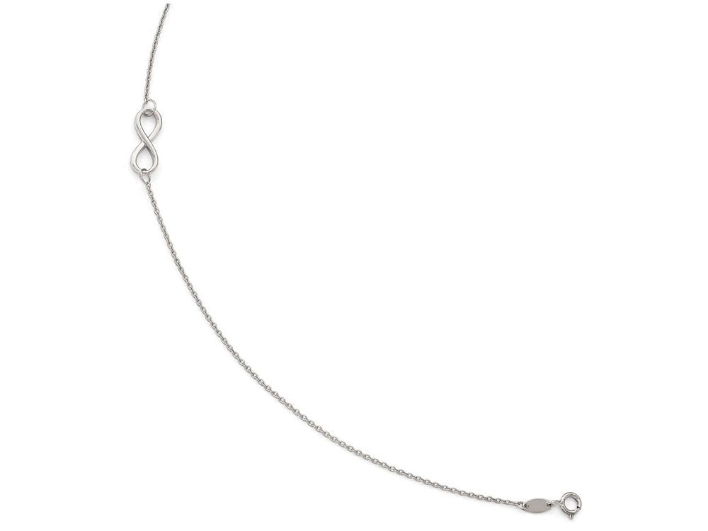 FJC Finejewelers 14k White Gold Polished Infinity With 1in Ext. Anklet