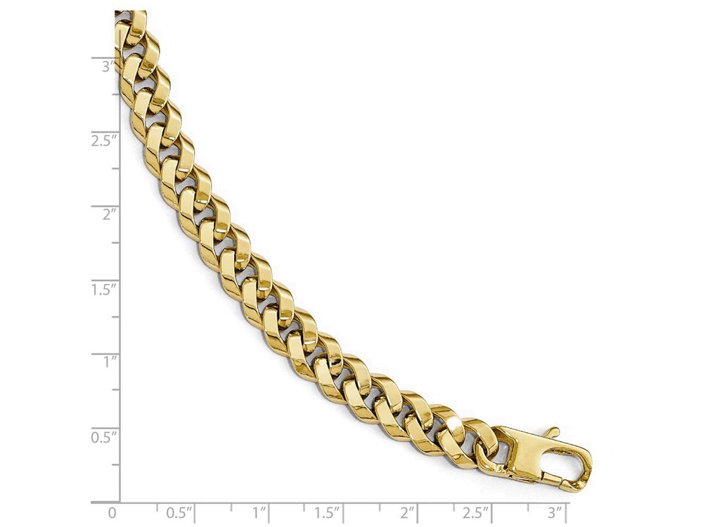 FJC Finejewelers 14k Yellow Gold 8.5mm Beveled Curb Bracelet