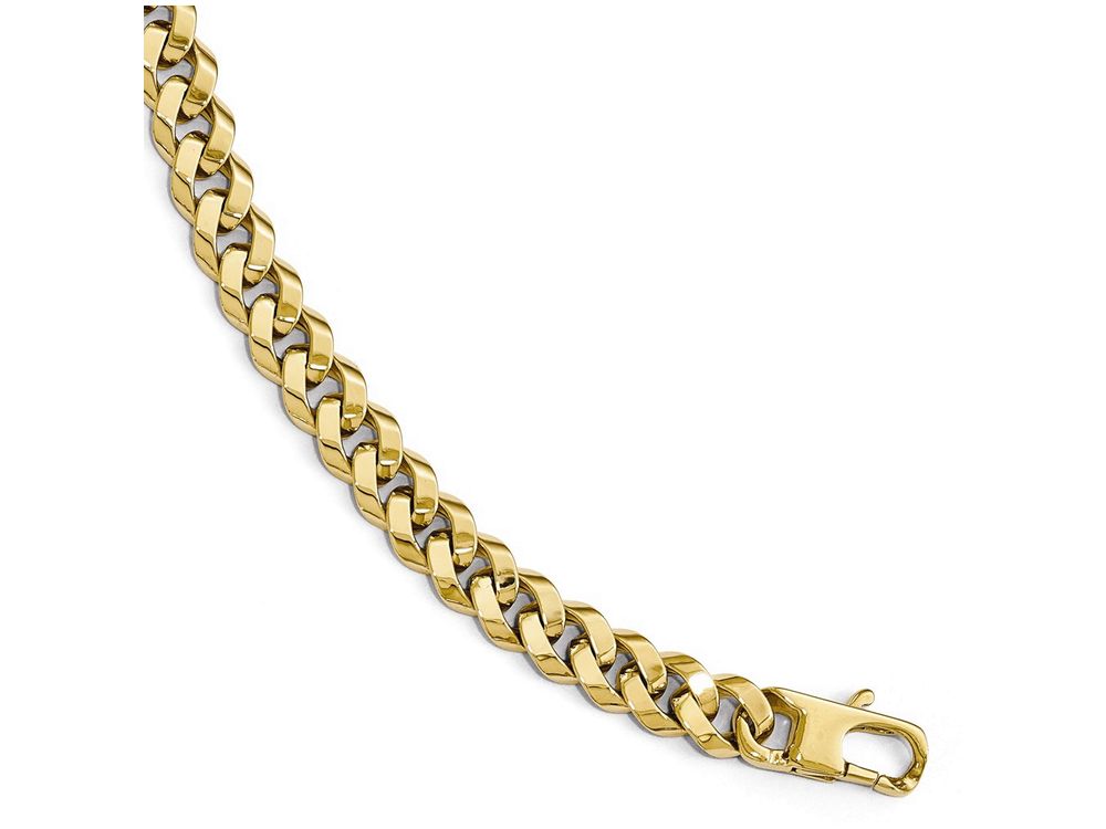 FJC Finejewelers 14k Yellow Gold 8.5mm Beveled Curb Bracelet