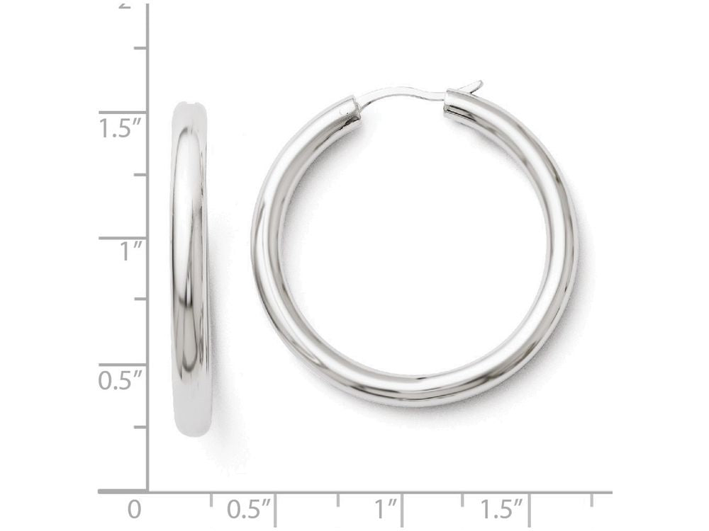 FJC Finejewelers Sterling Silver Rhodium-plated 3.5mm Tube Earrings