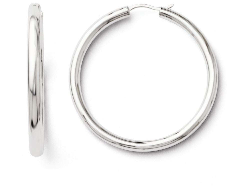 FJC Finejewelers Sterling Silver Rhodium-plated 3.5mm Tube Earrings