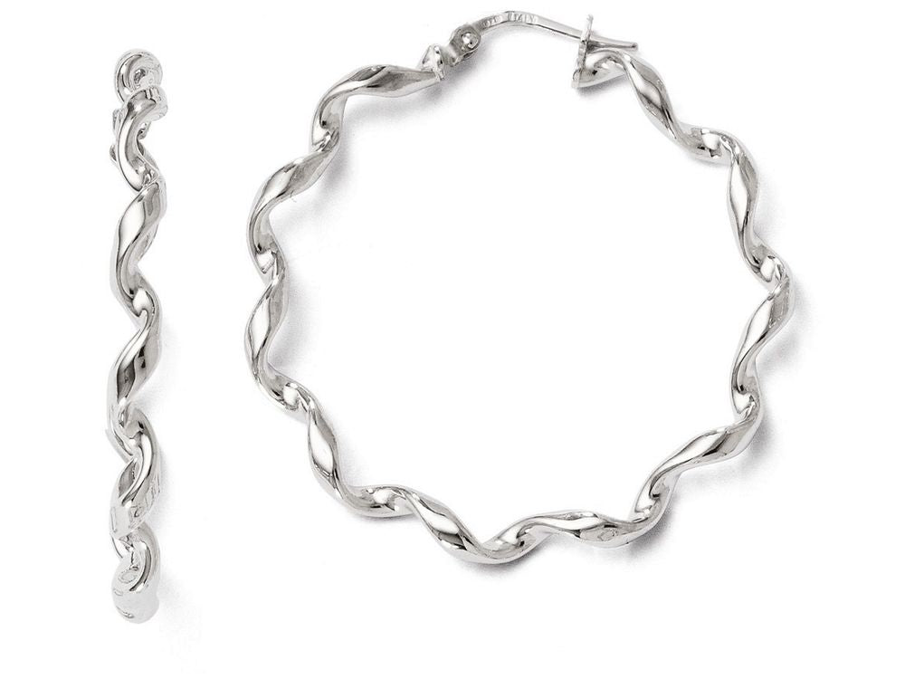 FJC Finejewelers Sterling Silver Polished Twisted Hoop Earrings