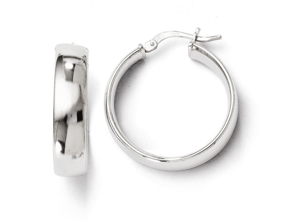 FJC Finejewelers Sterling Silver Polished Hinged Hoop Earrings