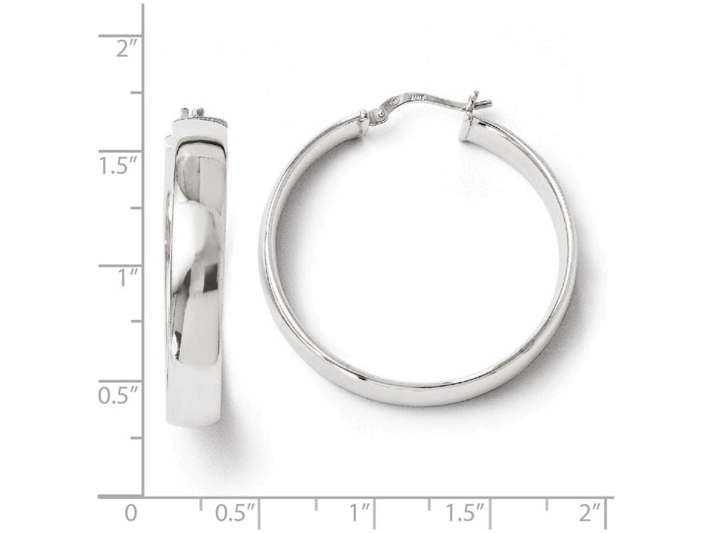FJC Finejewelers Sterling Silver Polished Hinged Hoop Earrings