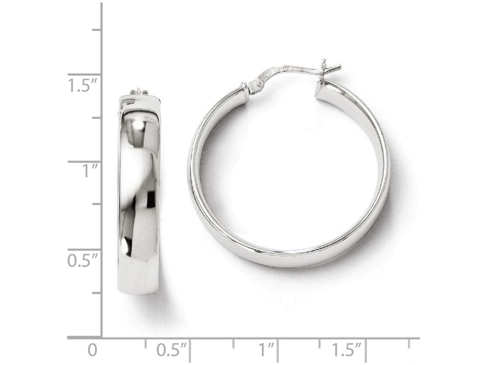 FJC Finejewelers Sterling Silver Polished Hinged Hoop Earrings