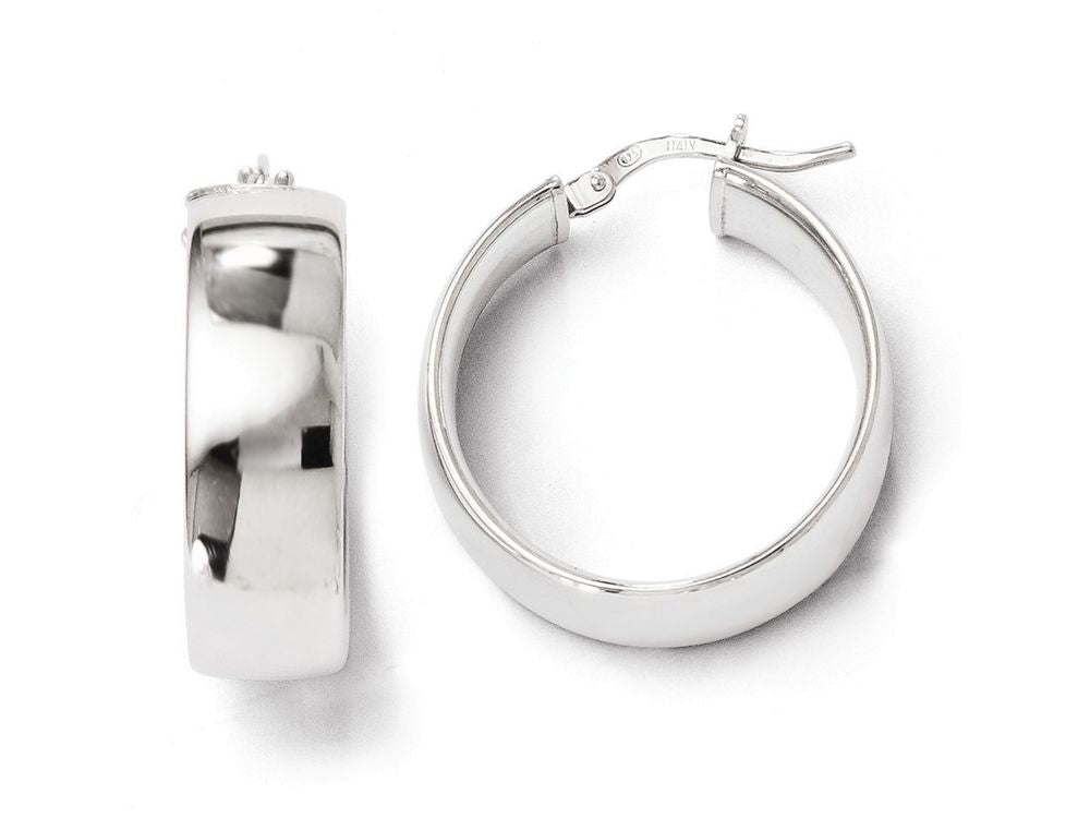 FJC Finejewelers Sterling Silver Polished Hinged Hoop Earrings