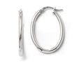 FJC Finejewelers Sterling Silver Polished Oval Hinged Hoop Earrings