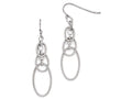 FJC Finejewelers Sterling Silver Textured Dangle Shepherd Hook Earrings