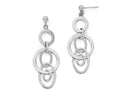 FJC Finejewelers Sterling Silver Polished And Brushed Dangle Earrings