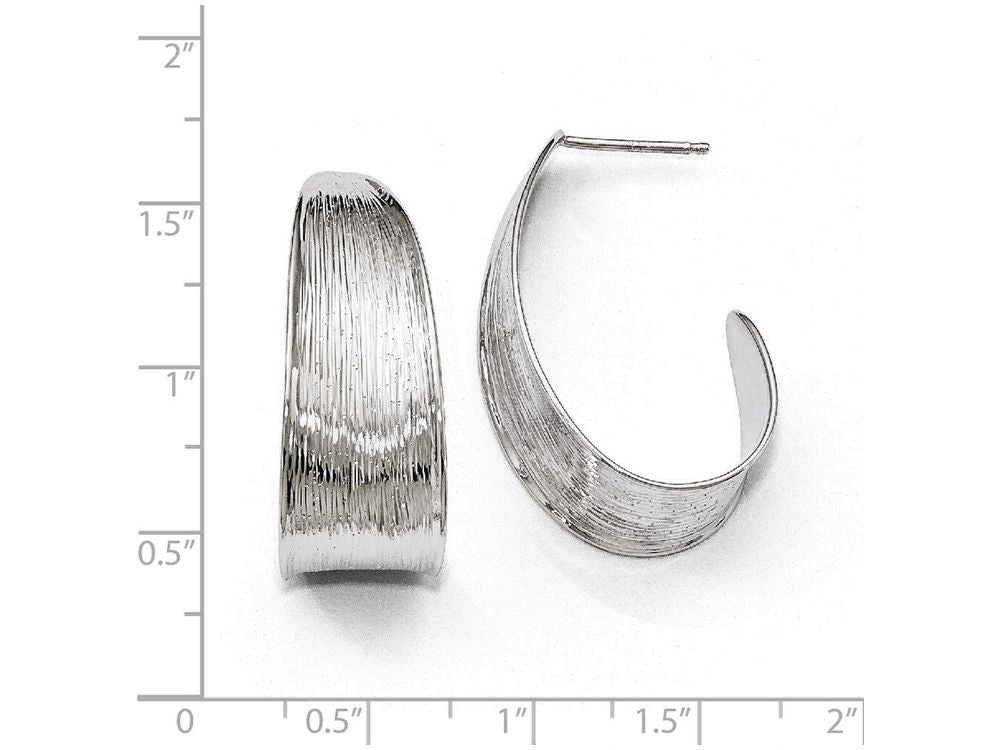 FJC Finejewelers Sterling Silver Polished And Textured Earrings