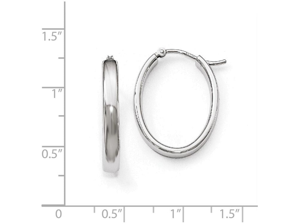 FJC Finejewelers Sterling Silver Polished Oval Hoop Earrings