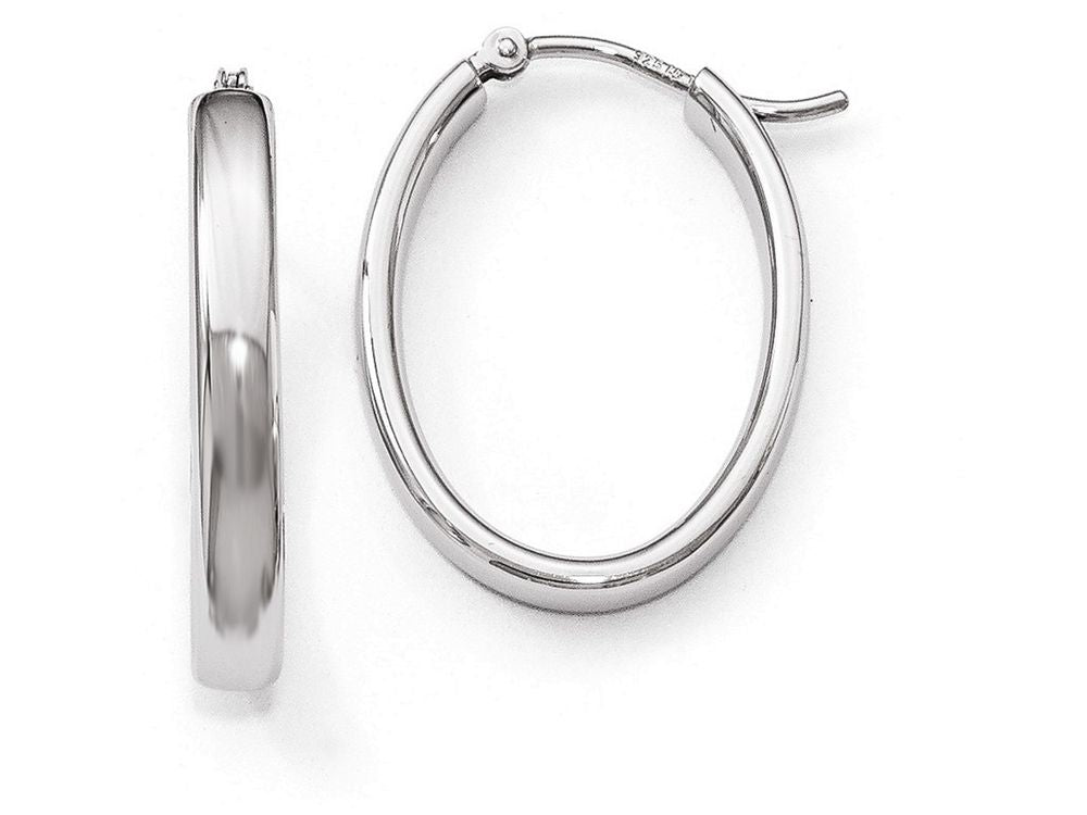 FJC Finejewelers Sterling Silver Polished Oval Hoop Earrings