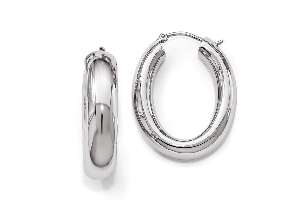 FJC Finejewelers Sterling Silver Polished Oval Hoop Earrings
