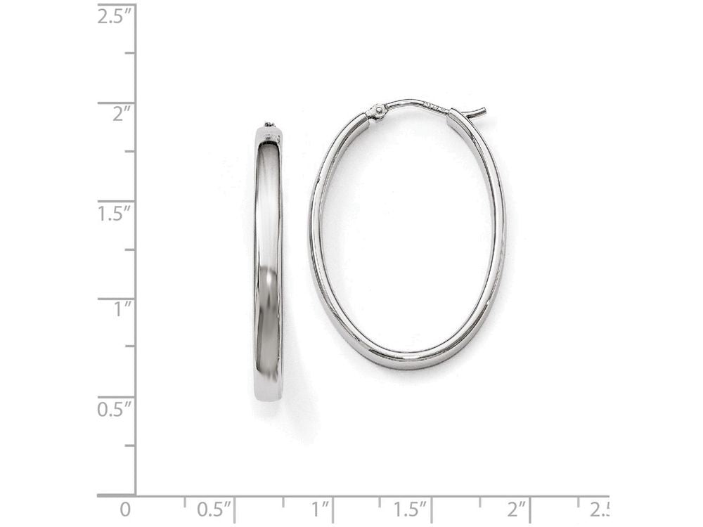 FJC Finejewelers Sterling Silver Polished Oval Hoop Earrings