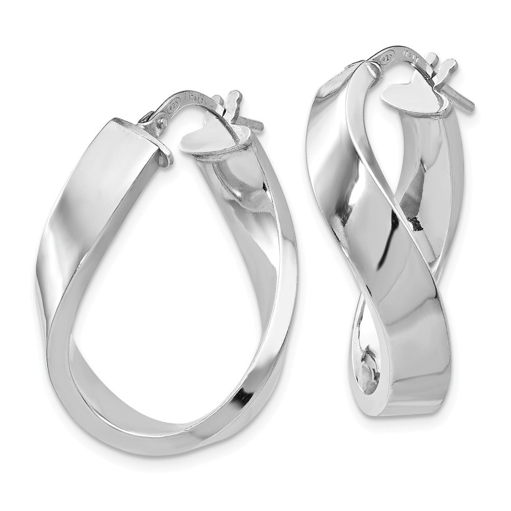 FJC Finejewelers Sterling Silver Polished Twisted Hoop Earrings