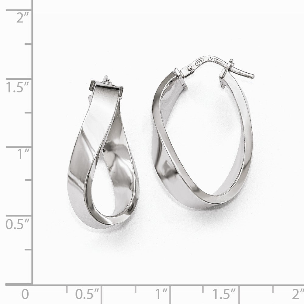 FJC Finejewelers Sterling Silver Polished Twisted Hoop Earrings
