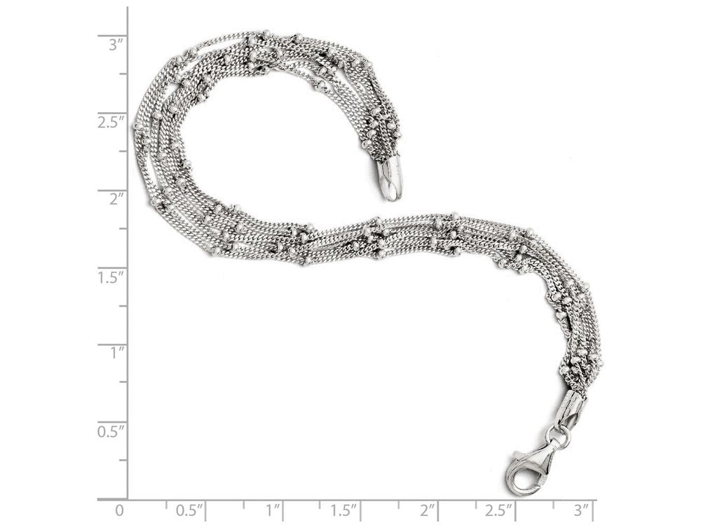 FJC Finejewelers Sterling Silver Seven Strand Beaded Bracelet