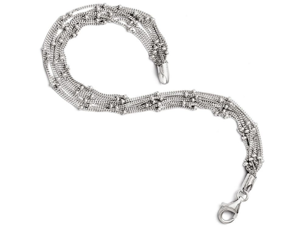 FJC Finejewelers Sterling Silver Seven Strand Beaded Bracelet