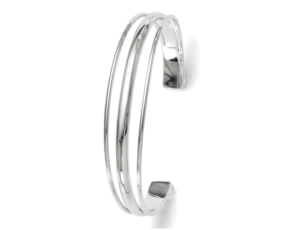 FJC Finejewelers Sterling Silver Polished Fancy Slip-on Bangle