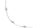 FJC Finejewelers Sterling Silver Polished and Textured Beaded Anklet W/1in Ext