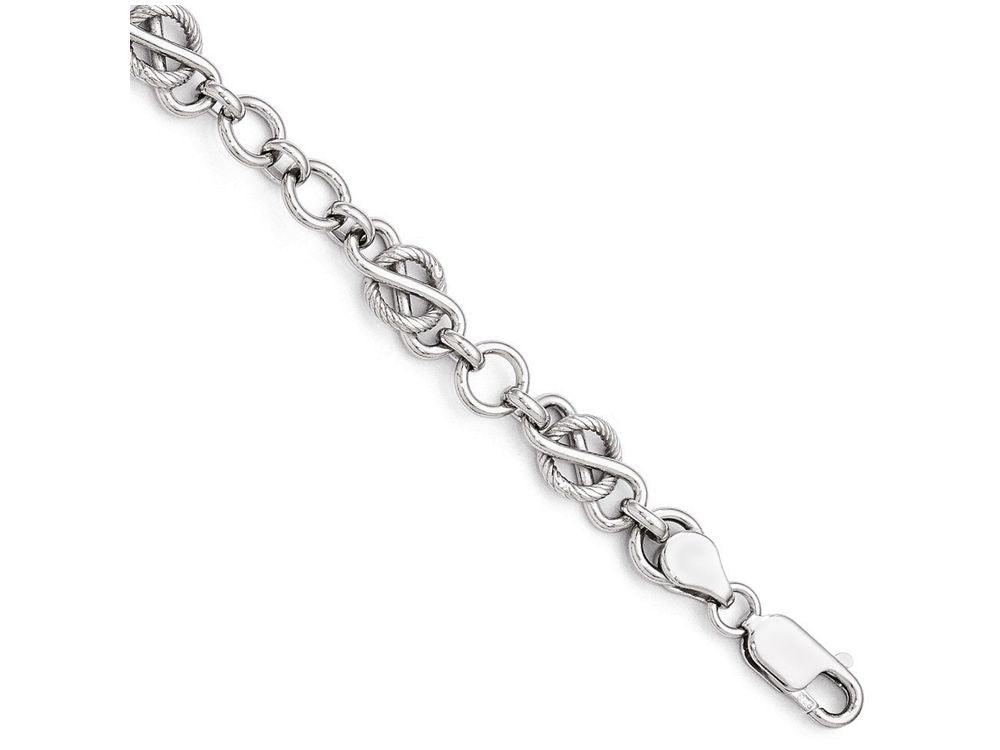 FJC Finejewelers Sterling Silver Polished And Texture Bracelet