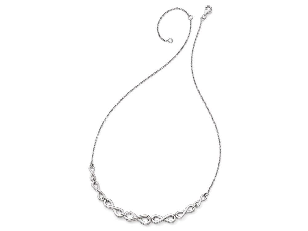 FJC Finejewelers Sterling Silver Polished Infinity With 2in Ext. Necklace