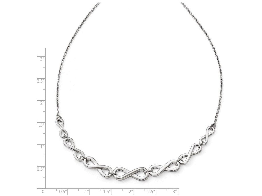 FJC Finejewelers Sterling Silver Polished Infinity With 2in Ext. Necklace