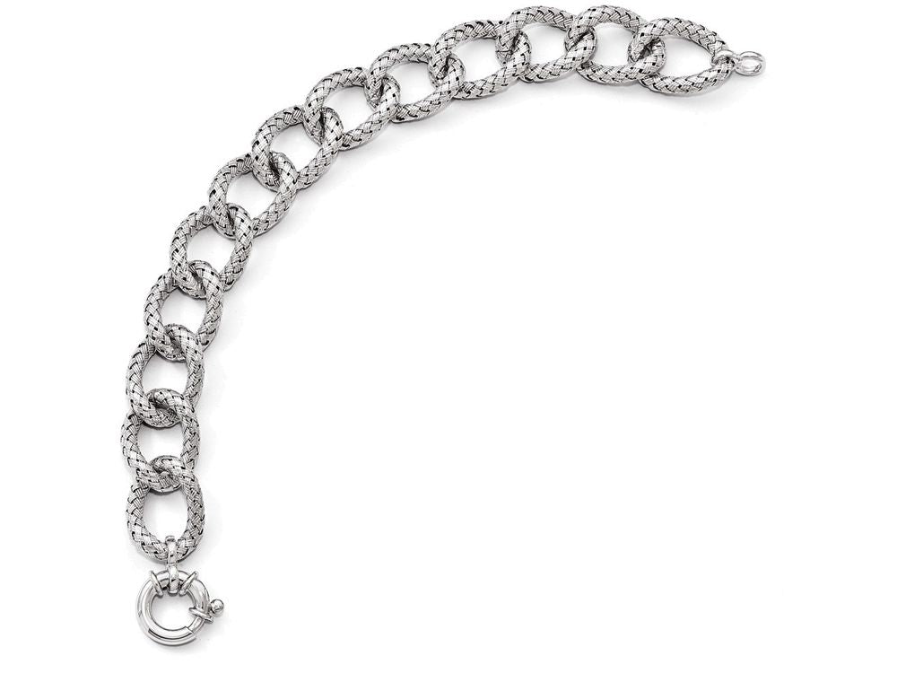FJC Finejewelers Sterling Silver Polished Textured Bracelet