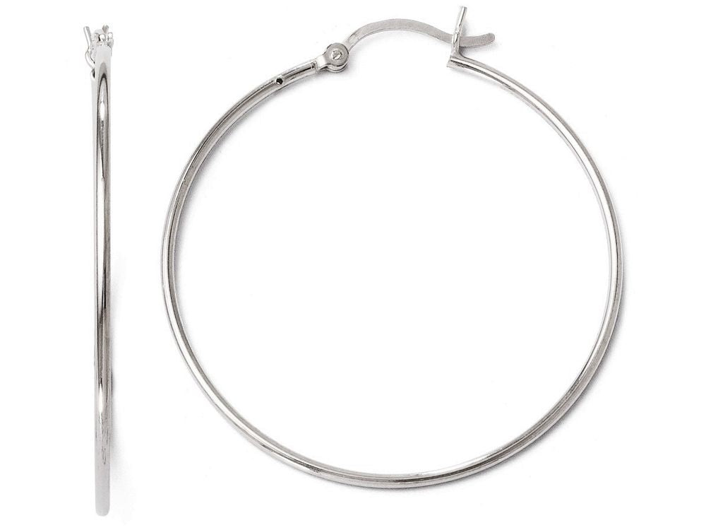 FJC Finejewelers Sterling Silver Polished Hinged Hoop Earrings