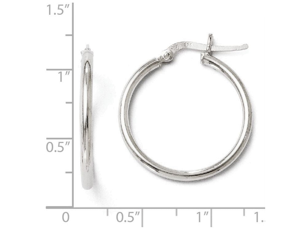 FJC Finejewelers Sterling Silver Polished Hinged Hoop Earrings