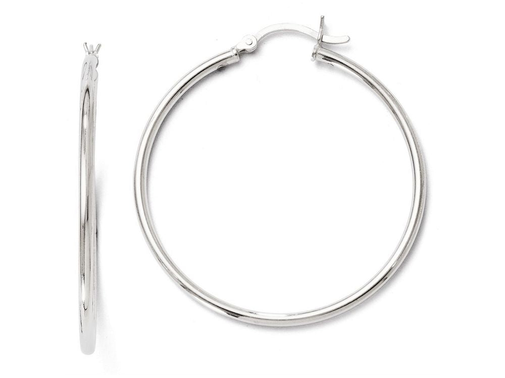 FJC Finejewelers Sterling Silver Polished Hinged Hoop Earrings