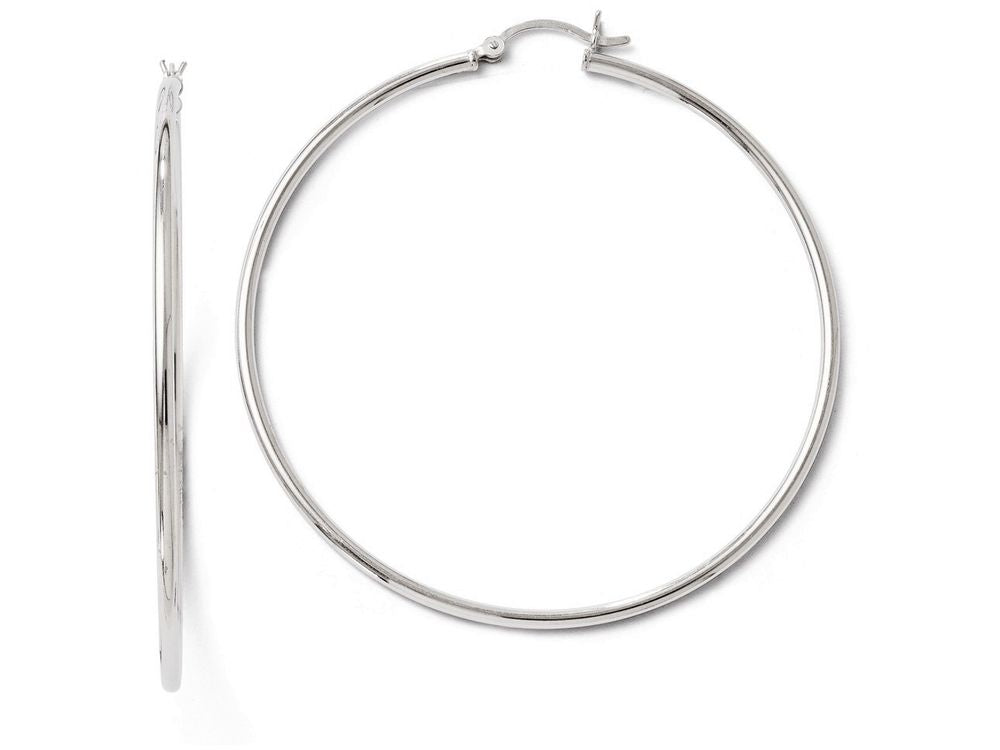 FJC Finejewelers Sterling Silver Polished Hinged Hoop Earrings