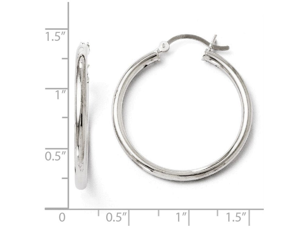 FJC Finejewelers Sterling Silver Polished Hinged Hoop Earrings