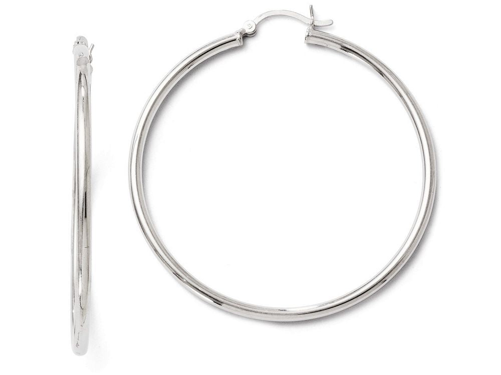 FJC Finejewelers Sterling Silver Polished Hinged Hoop Earrings