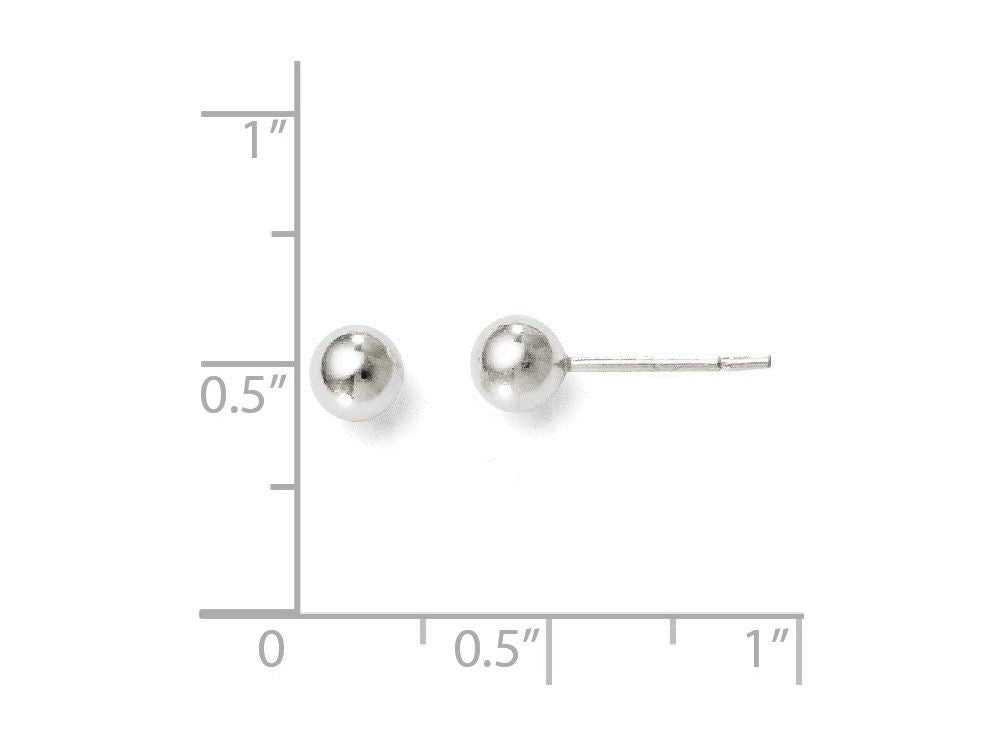 FJC Finejewelers Sterling Silver Polished Ball Post Earrings
