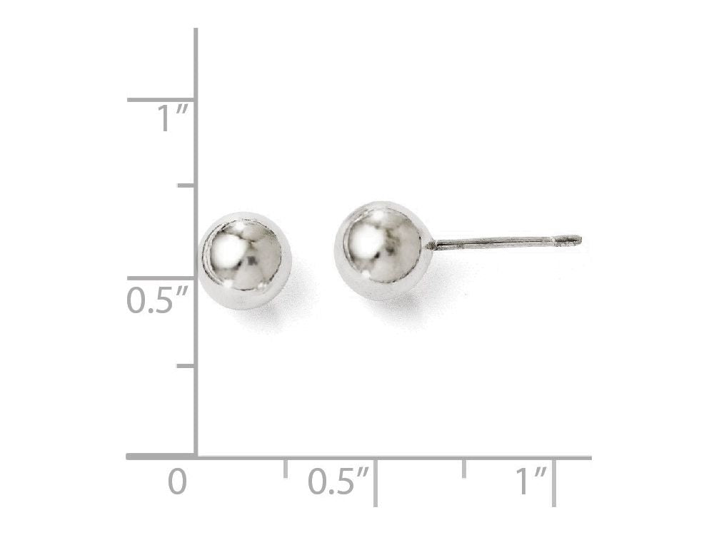 FJC Finejewelers Sterling Silver Polished Ball Post Earrings