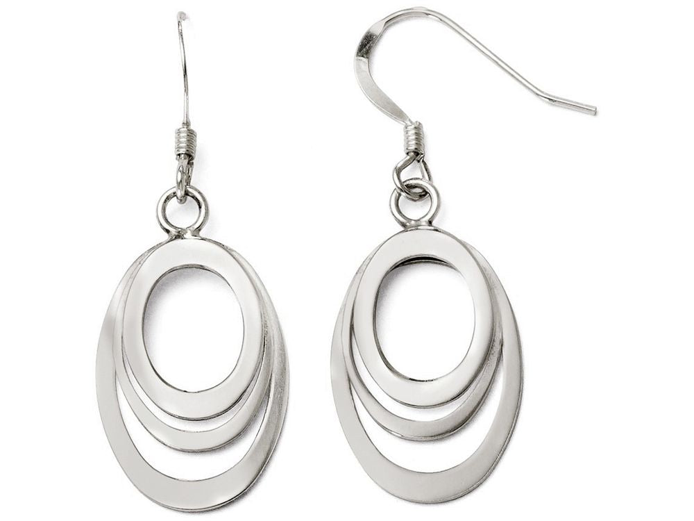 FJC Finejewelers Sterling Silver Polished Shepherd Hook Dangle Earrings