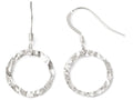 FJC Finejewelers Sterling Silver Textured Shepherd Hook Dangle Earrings