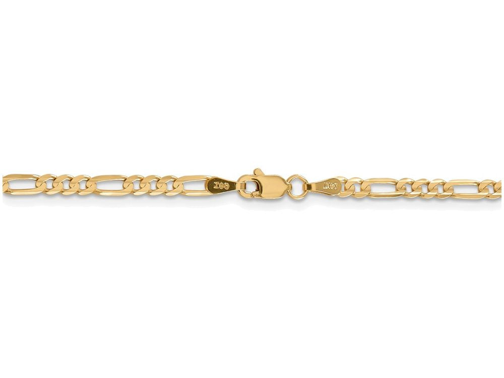 FJC Finejewelers 18 Inch 14k Yellow Gold 3mm Concave Open Figaro Chain Necklace