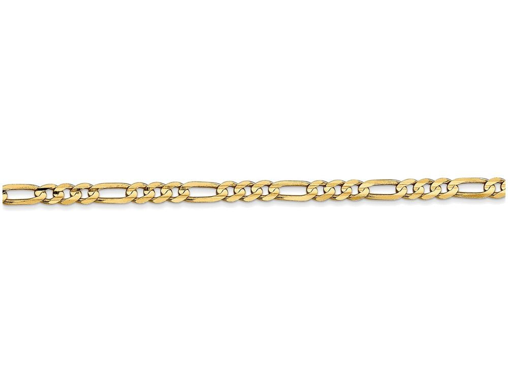 FJC Finejewelers 7 Inch 14k Yellow Gold 3mm Concave Open Figaro Chain Bracelet