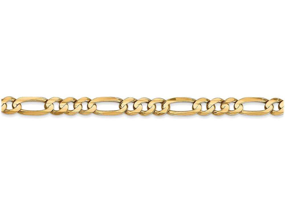 FJC Finejewelers 7 Inch 14k Yellow Gold 4.5mm Concave Open Figaro Chain Bracelet