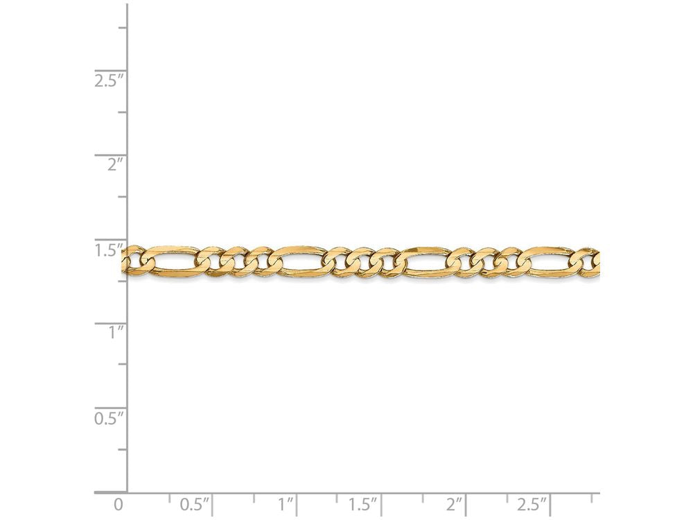 FJC Finejewelers 7 Inch 14k Yellow Gold 4.5mm Concave Open Figaro Chain Bracelet