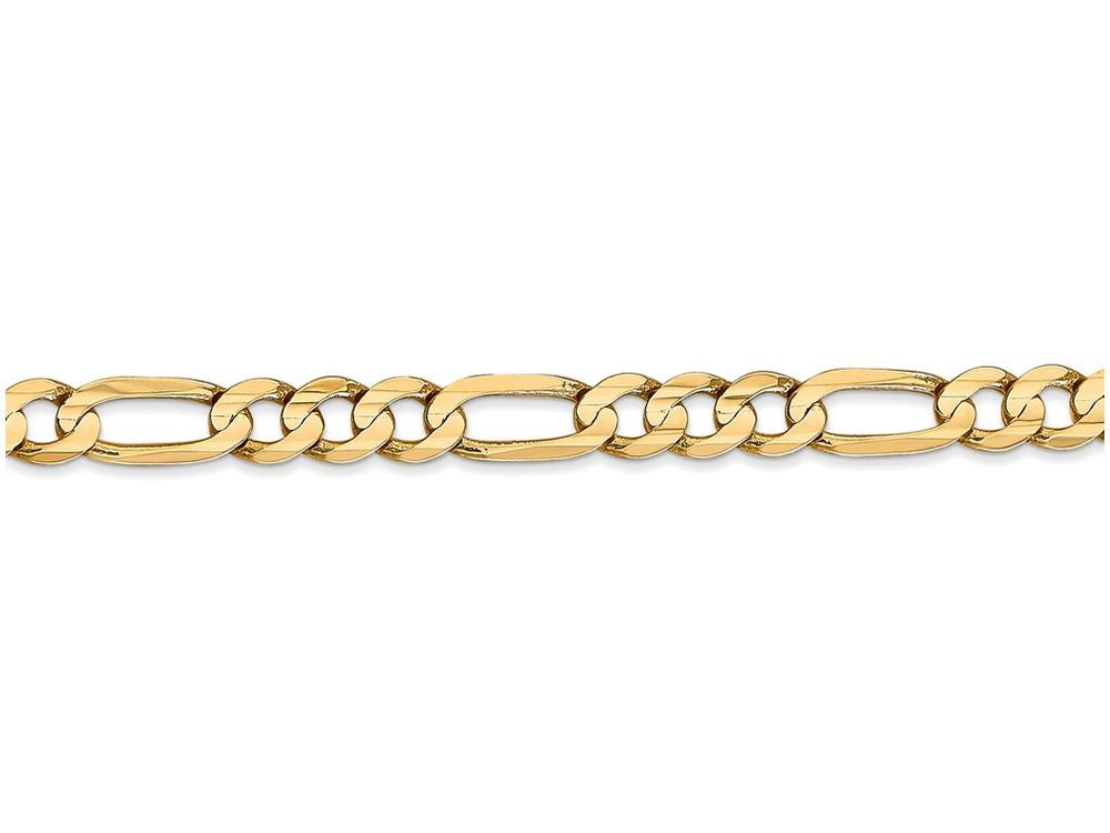 FJC Finejewelers 24 Inch 14k Yellow Gold 5.25mm Concave Open Figaro Chain Necklace