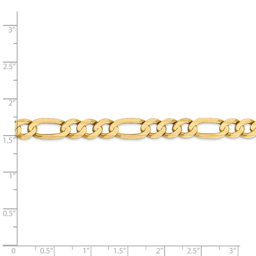 FJC Finejewelers 22 Inch 14k 6.75mm Concave Open Figaro Chain Necklace